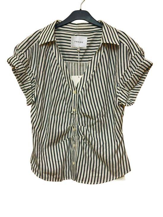 FRAME Tops - NWT FRAME Button Down Rolled Sleeve Top  size L/G